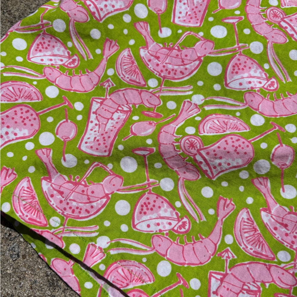 LILLY PULITZER Men’s Shrimp Preppy Pink Green Summer Beach Swim Trunks Size XL - Picture 5 of 8